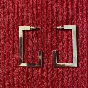 Geometric Silver Earrings